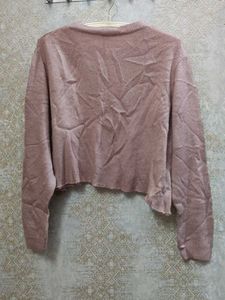 Pink Knit Crop Sweater