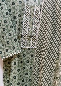 Green Printed Kurta Set