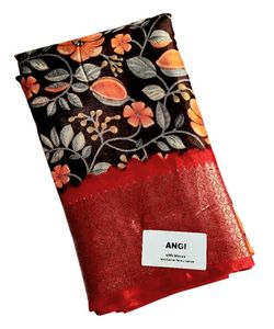 New Dola Silk Saree With Blouse.Elegant Sare