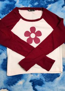 Retro Flower Long Sleeve Tee