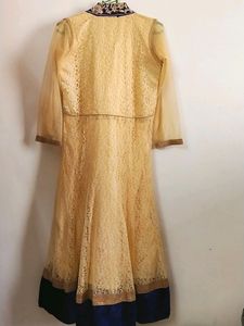 Braso Net With Velvet Fabric Anarkalli Dress