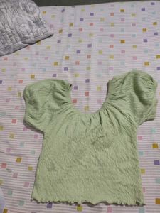 Green Crop Top