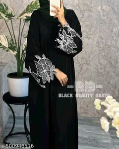 Cutwork Embroidery With Combination Colour Abaya