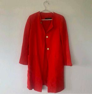 Red Zara long Coat