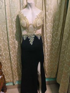 Elegant Black Slit Maxi Dress