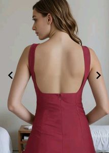 Chic Maroon Ruffle Mini Dress