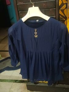 Women Navy Blue Top