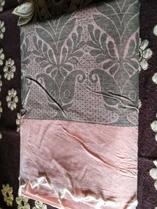 Vintage Peach Fabric with Diamond Pattern