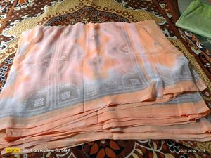 Peach Saree
