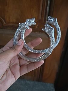 COMBO 2 Silver Lion Head Kade Anti Tarnish