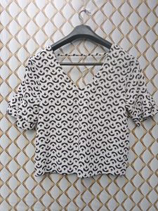 New With Tag Printed Cute Korean Top