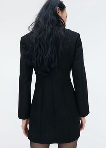 H&amp;m Black Blazer Dress