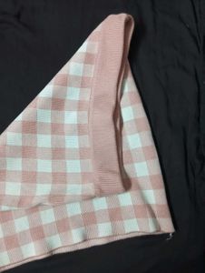 Pink Gingham Knit Set