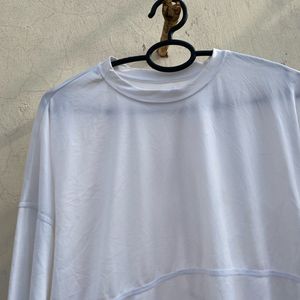 Gym White Long Sleeve Tee