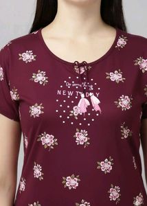 Floral Print Night Suit