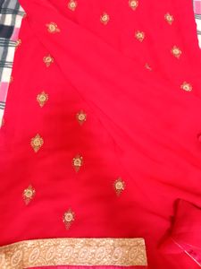 Georgette Saree With Embroidery