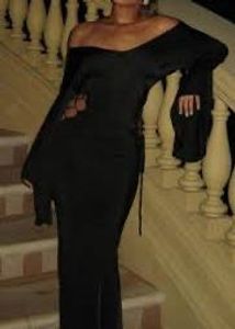 Black Off Shoulder Cut Out Maxi Dress