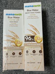 Mamaearth Rice Water Toner + Face Cream