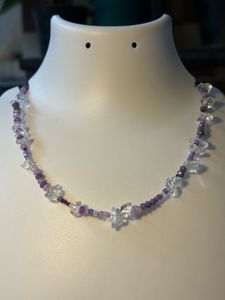 Amethyst and Crystal Beaded Necklace