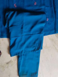 Blue Embroidered Kurta