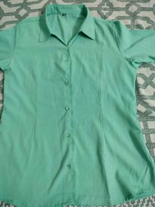 Mint Green Button-Down Shirt