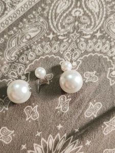 Pearl Double Ball Earrings