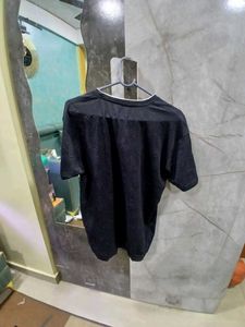 Black Patterned T-Shirtand Blac Trackpant