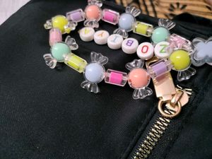 Custom Name Candy Bead Bag Charm