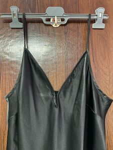 Sleek Black Slip Dress