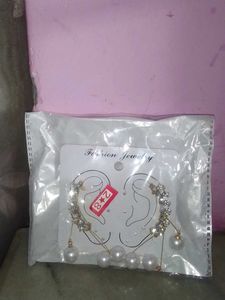 Pearl and Rhinestone Ear Cuff Set