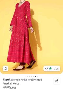 Elegant Pink Floral Kurta