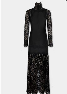Y2k Black Lace Maxi Dress