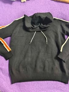 Striped Sleeve Hoodie