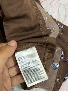 H&amp;M Divided Floral Brown Dress - US 12