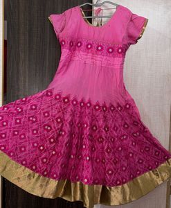 Pink Embroidered Kurta XXL