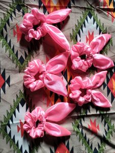 Pink Bow Scrunchie