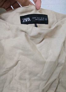 Beige Puff Sleeve Crop Top