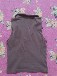 Brown Sleeveless Top