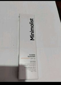 Minimalist Sunscreen Spf 40 Seal Pack New No Coin