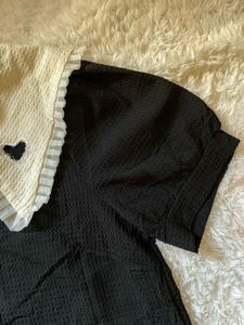 Korean Cute Black Dress