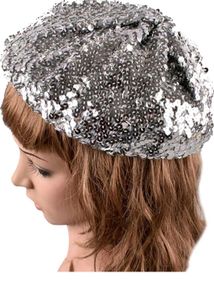 Silver Beret Hat