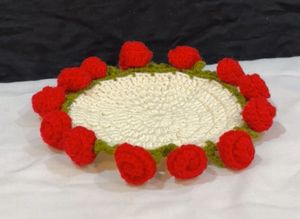 2-in-1 crochet flower pot and coaster