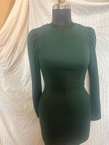 H&amp;M Green Bodycon Mini Dress