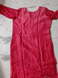 Elegant Pink Kurta plazo and dupatta set
