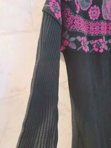 High Neck Woolen Top