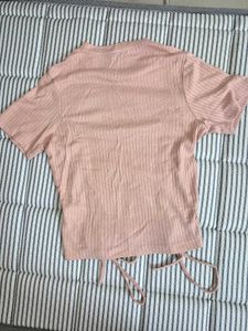 Cute Pink Ribbed Top