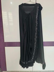 Elegant Black Ready To Wear Saree.
