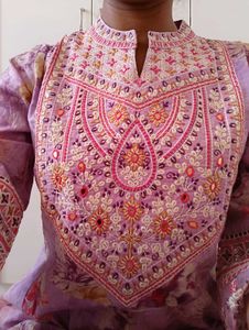 Embroidered Purple Kurti