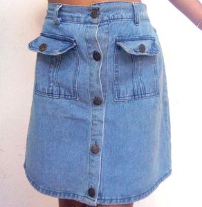 Vintage Light Blue Denim Skirt