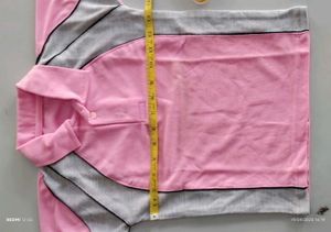 Pink & Grey Polo T Shirt